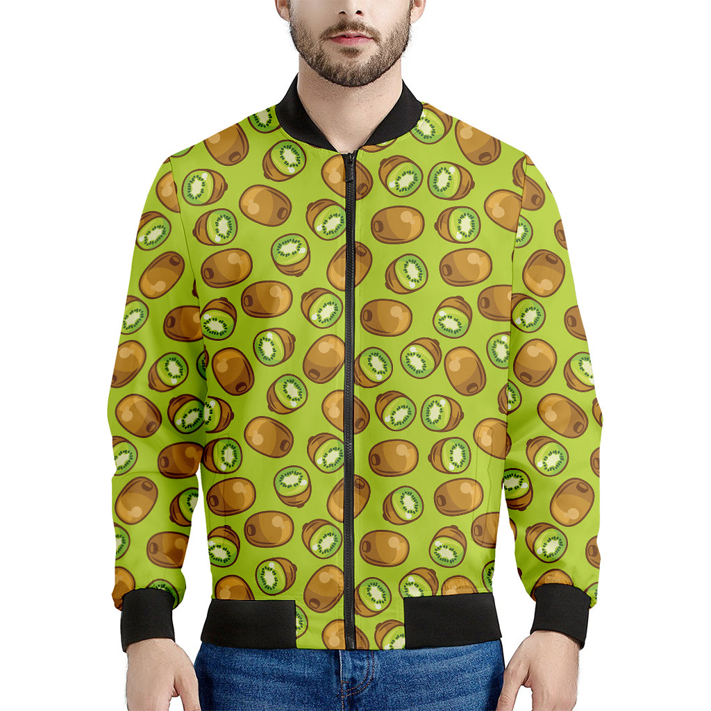 Cute Kiwi Pattern Print Men's Bomber Jacket