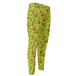 Cute Kiwi Pattern Print Men's Compression Pants