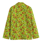 Cute Kiwi Pattern Print Men's Cotton Blazer