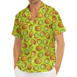 Cute Kiwi Pattern Print Men's Deep V-Neck Shirt