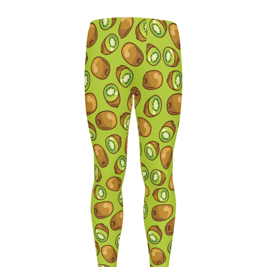 Cute Kiwi Pattern Print Men's leggings