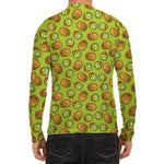 Cute Kiwi Pattern Print Men's Long Sleeve Rash Guard