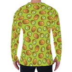 Cute Kiwi Pattern Print Men's Long Sleeve T-Shirt