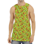 Cute Kiwi Pattern Print Men's Muscle Tank Top