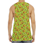 Cute Kiwi Pattern Print Men's Muscle Tank Top