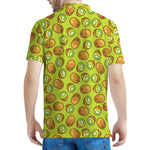 Cute Kiwi Pattern Print Men's Polo Shirt