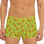 Cute Kiwi Pattern Print Men's Short Boxer Briefs