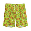 Cute Kiwi Pattern Print Men's Athletic Shorts