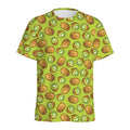 Cute Kiwi Pattern Print Men's Athletic T-Shirt