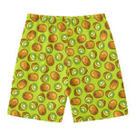 Cute Kiwi Pattern Print Men's Swim Trunks