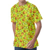 Cute Kiwi Pattern Print Men's Velvet T-Shirt