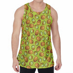 Cute Kiwi Pattern Print Men's Velvet Tank Top