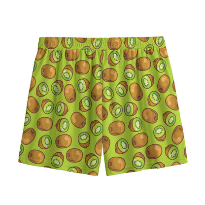Cute Kiwi Pattern Print Mesh Shorts
