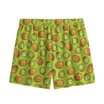 Cute Kiwi Pattern Print Mesh Shorts