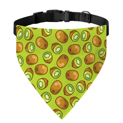 Cute Kiwi Pattern Print Over The Collar Dog Bandana
