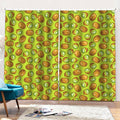Cute Kiwi Pattern Print Pencil Pleat Curtains