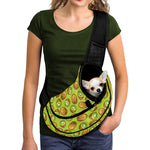 Cute Kiwi Pattern Print Pet Sling Carrier