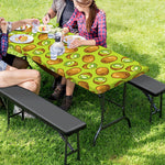 Cute Kiwi Pattern Print Picnic Table Cover