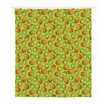 Cute Kiwi Pattern Print Polyester Shower Curtain