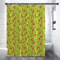 Cute Kiwi Pattern Print Premium Shower Curtain