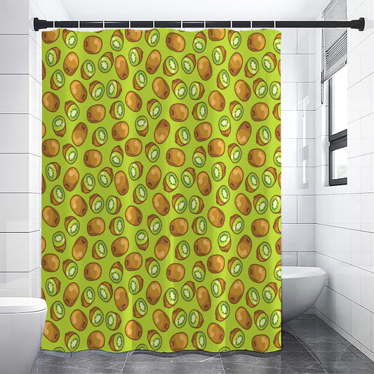 Cute Kiwi Pattern Print Premium Shower Curtain