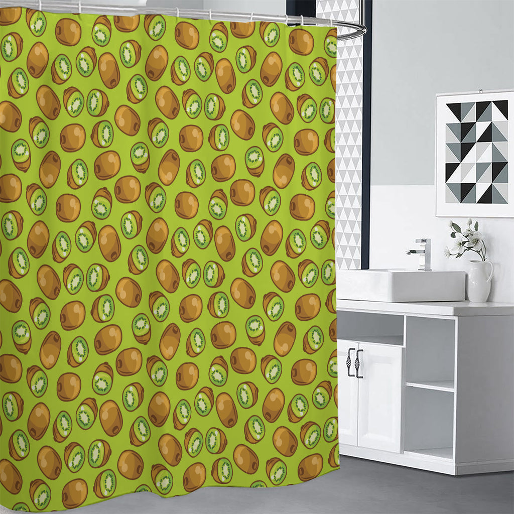 Cute Kiwi Pattern Print Premium Shower Curtain