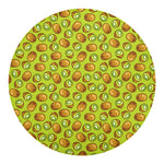 Cute Kiwi Pattern Print Round Blanket