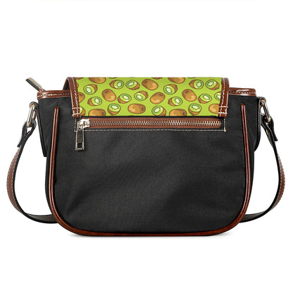 Cute Kiwi Pattern Print Saddle Bag