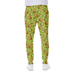 Cute Kiwi Pattern Print Scuba Joggers