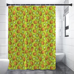 Cute Kiwi Pattern Print Shower Curtain
