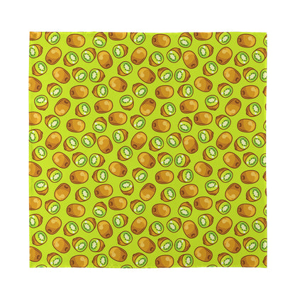 Cute Kiwi Pattern Print Silk Bandana
