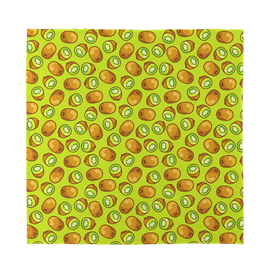 Cute Kiwi Pattern Print Silk Bandana