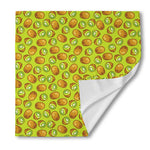Cute Kiwi Pattern Print Silk Bandana