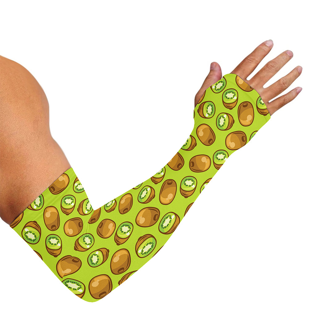 Cute Kiwi Pattern Print Sun Protection Arm Sleeves