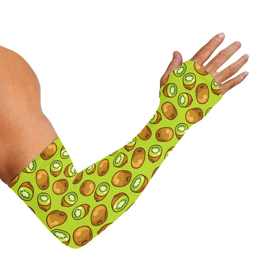 Cute Kiwi Pattern Print Sun Protection Arm Sleeves