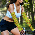 Cute Kiwi Pattern Print Sun Protection Arm Sleeves