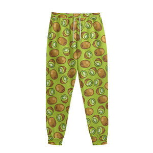 Cute Kiwi Pattern Print Sweatpants