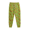 Cute Kiwi Pattern Print Sweatpants