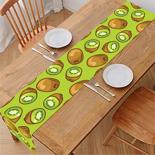 Cute Kiwi Pattern Print Table Runner
