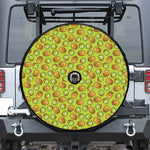 Cute Kiwi Pattern Print Tire Cover With Camera Hole