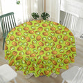 Cute Kiwi Pattern Print Waterproof Round Tablecloth