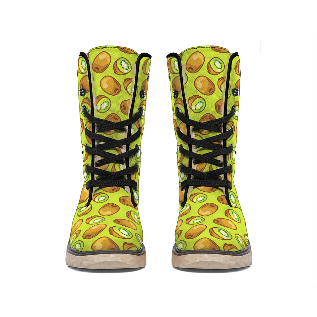 Cute Kiwi Pattern Print Winter Boots