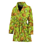 Cute Kiwi Pattern Print Women's Bathrobe