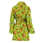 Cute Kiwi Pattern Print Women's Bathrobe
