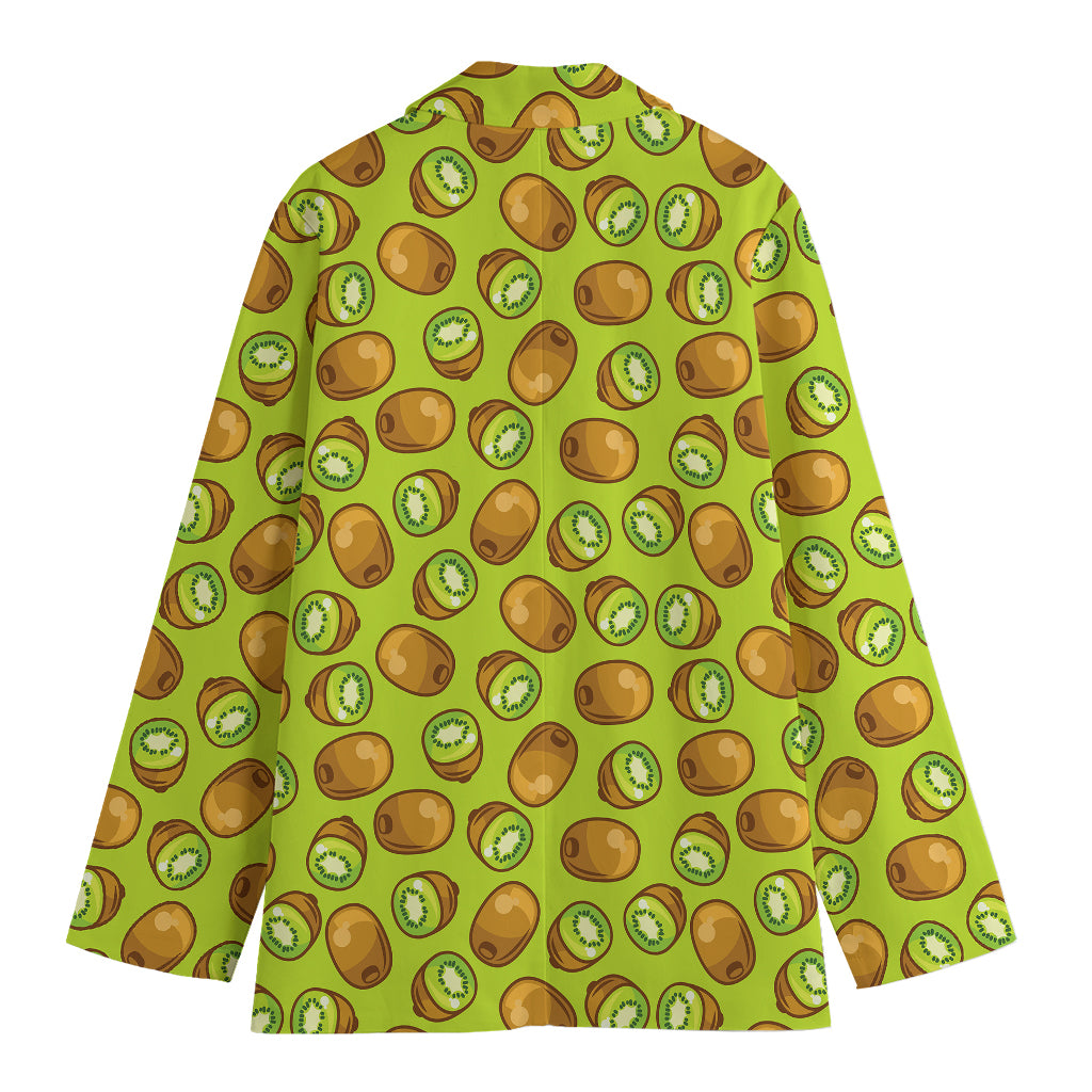 Cute Kiwi Pattern Print Women's Blazer