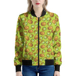 Cute Kiwi Pattern Print Women's Bomber Jacket
