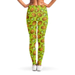 Cute Kiwi Pattern Print Women's Leggings