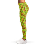 Cute Kiwi Pattern Print Women's Leggings