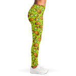 Cute Kiwi Pattern Print Women's Leggings
