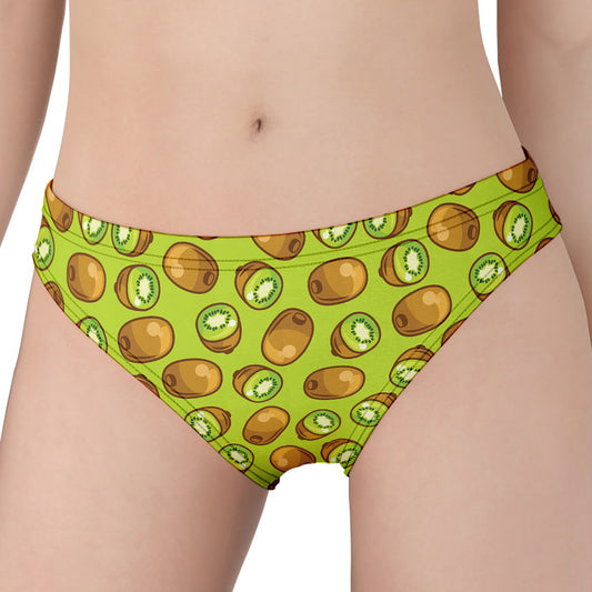 Cute Kiwi Pattern Print Women's Panties